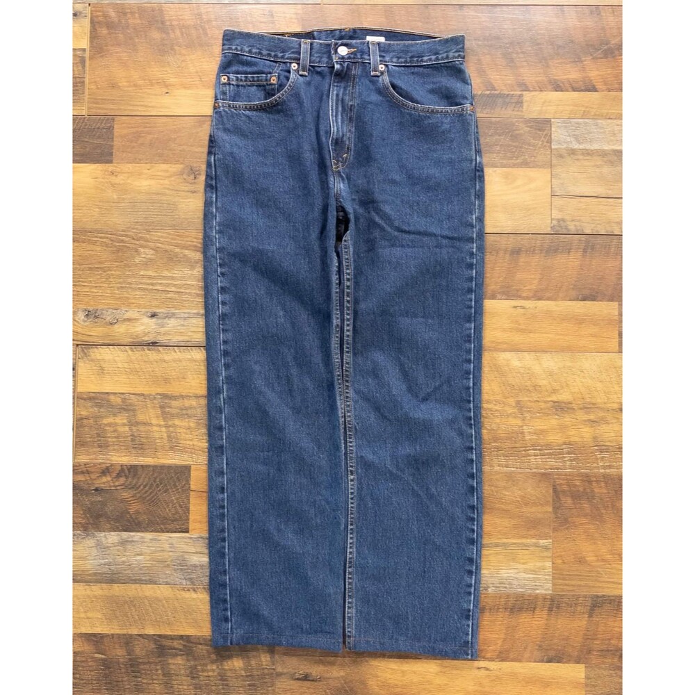 Vintage 2001 Levi's 505 Jeans Men 32x28 Dark Stonewash USA Straight Y2K Normcore